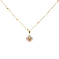 Micro-inlaid Zircon Bee Necklace, Twist-shaped Special-shaped Pearl Love Pendant Necklace