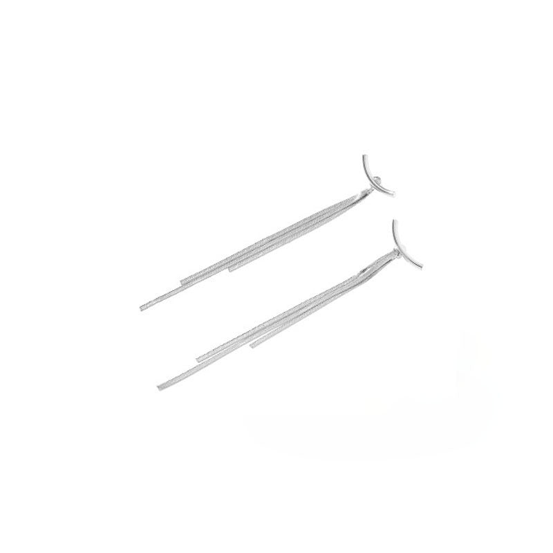 Tassel Earrings Female Temperament Simple Cold Style